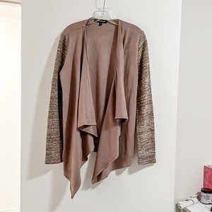 Tan suede cardigan. EUC
